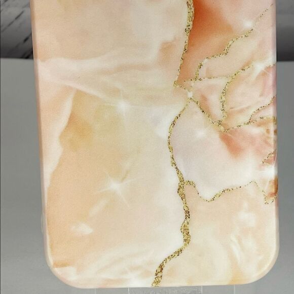 Marble Look iPhone Case-13 Pro Max-Peach & Coral Color - Picture 3 of 4